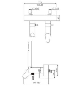 NOBILI Shower Mixer JUMP JP00110CR, Bathroom Shower Set, BARENO by NOBILI - Topware Solutions