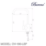 BARENO PLUS Pillar Sink Mixer OV-180-LSP, Kitchen Faucets, BARENO PLUS - Topware Solutions