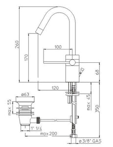 NOBILI Pillar Basin Mixer PLUS PL00118/2CR, Bathroom Faucets, BARENO by NOBILI - Topware Solutions