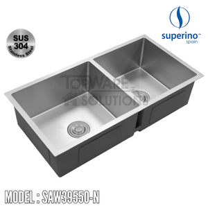 SUPERINO SUS304 Stainless Steel NANO Sink SAW39550-N, Kitchen Sinks, SUPERINO - Topware Solutions