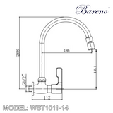 BARENO PLUS Wall Sink Tap WST1011-14, Kitchen Faucets, BARENO PLUS - Topware Solutions