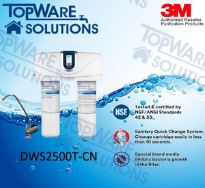 3M DWS2500T-CN Indoor Undersink Drinking Water Filter System