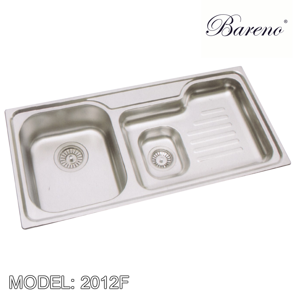 BARENO Kitchen Sink 2102F Top Mount SUS304 with 10 Year Warranty, Kitchen Sinks, BARENO - Topware Solutions