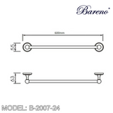 BARENO PLUS Towel Bar B-2007-24, Bathroom Accessories, BARENO PLUS - Topware Solutions