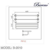 BARENO PLUS Towel Bar B-2010, Bathroom Accessories, BARENO PLUS - Topware Solutions