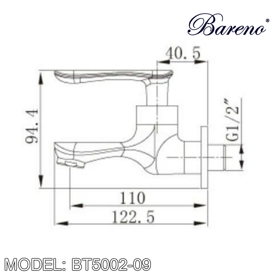 BARENO PLUS Bib Tap BT-5002-09, Bathroom Faucets, BARENO PLUS - Topware Solutions
