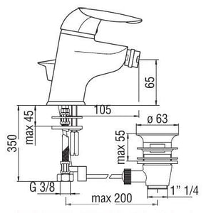 NOBILI Pillar Basin Mixer GULLIVER GA26119/1CR, Bathroom Faucets, BARENO by NOBILI - Topware Solutions