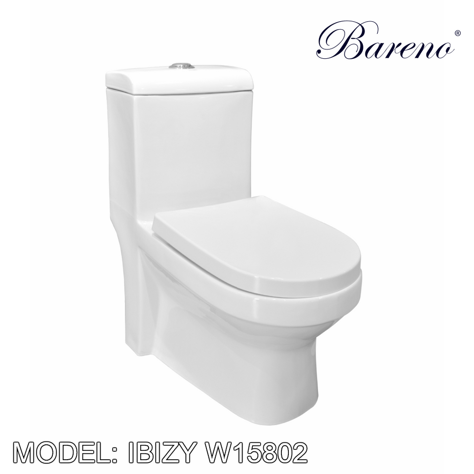 BARENO One Piece Ibizy W15802, Bathroom W.Cs, BARENO - Topware Solutions