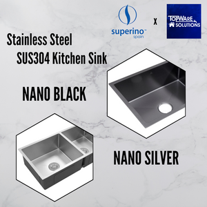 SUPERINO SUS304 Stainless Steel NANO Sink SAW310550-N, Kitchen Sinks, SUPERINO - Topware Solutions