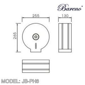 BARENO PLUS Paper Holder JB-PH6, Bathroom Accessories, BARENO PLUS - Topware Solutions