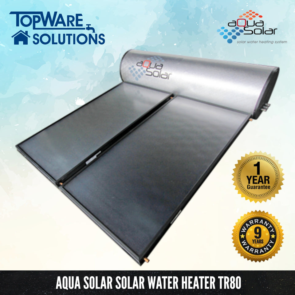 AQUA SOLAR Solar Water Heater TR80 (Including Installation), Solar Water Heater, AQUA SOLAR - Topware Solutions