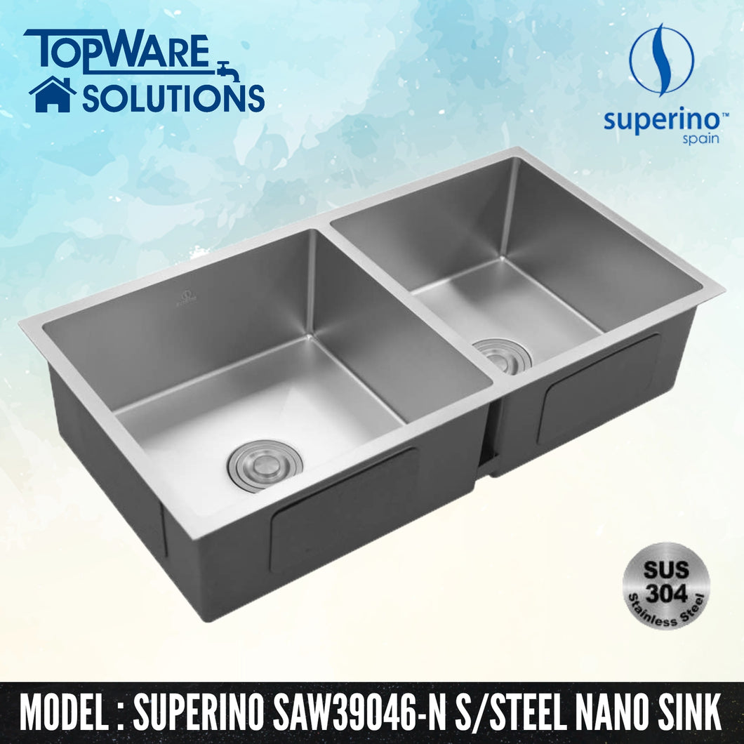 SUPERINO SUS304 Stainless Steel NANO Sink SAW39046-N, Kitchen Sinks, SUPERINO - Topware Solutions