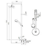 NOBILI Shower Post PLUS PL00140/30CR, Bathroom Shower Set, BARENO by NOBILI - Topware Solutions