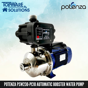 POTENZA PSW2-30/037 + PC10 Water Booster Pump With 2 Year Warranty, Water Pumps, POTENZA - Topware Solutions