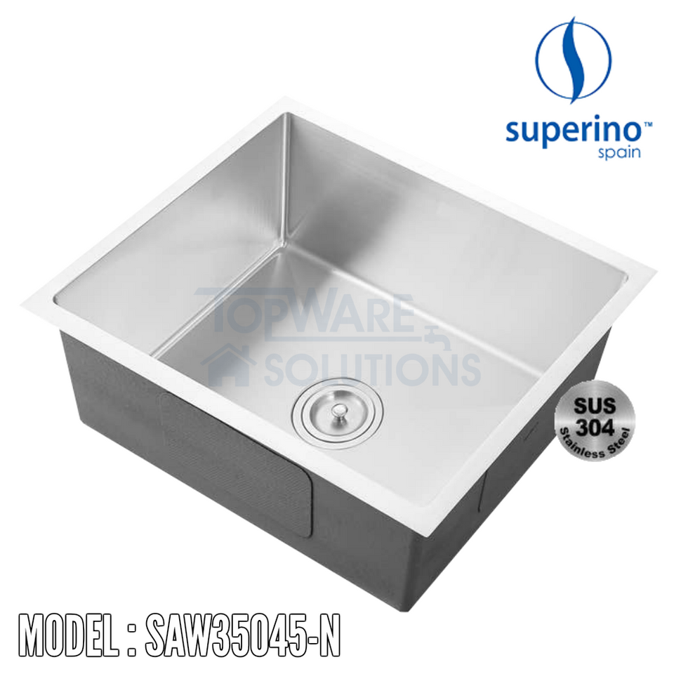 SUPERINO SUS304 Stainless Steel NANO Sink SAW35045-N, Kitchen Sinks, SUPERINO - Topware Solutions