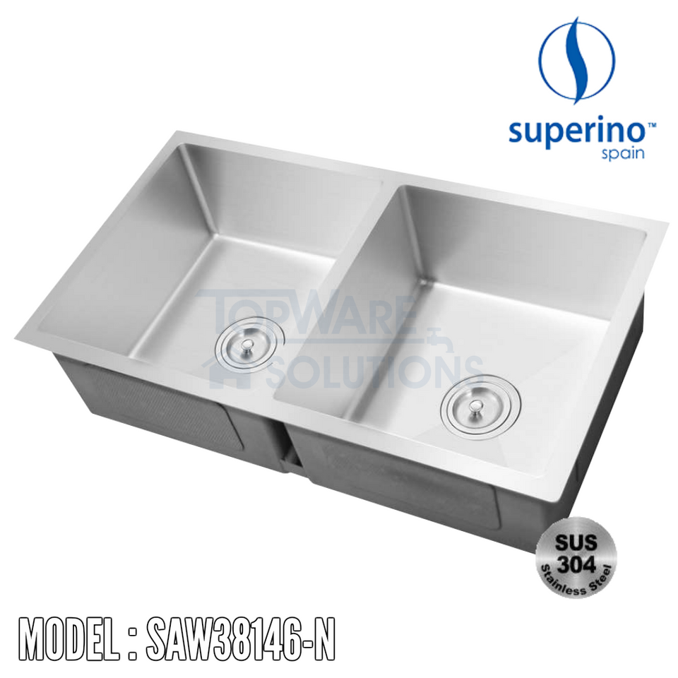 SUPERINO SUS304 Stainless Steel NANO Sink SAW38146-N, Kitchen Sinks, SUPERINO - Topware Solutions
