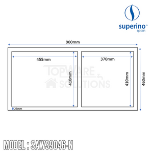 SUPERINO SUS304 Stainless Steel NANO Sink SAW39046-N, Kitchen Sinks, SUPERINO - Topware Solutions