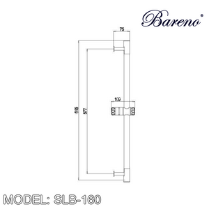 BARENO PLUS Sliding Bar SLB-160, Bathroom Accessories, BARENO PLUS - Topware Solutions