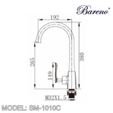 BARENO PLUS Pillar Sink Mixer SM-1010C, Kitchen Faucets, BARENO PLUS - Topware Solutions