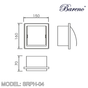BARENO PLUS Paper Holder SRPH-04, Bathroom Accessories, BARENO PLUS - Topware Solutions