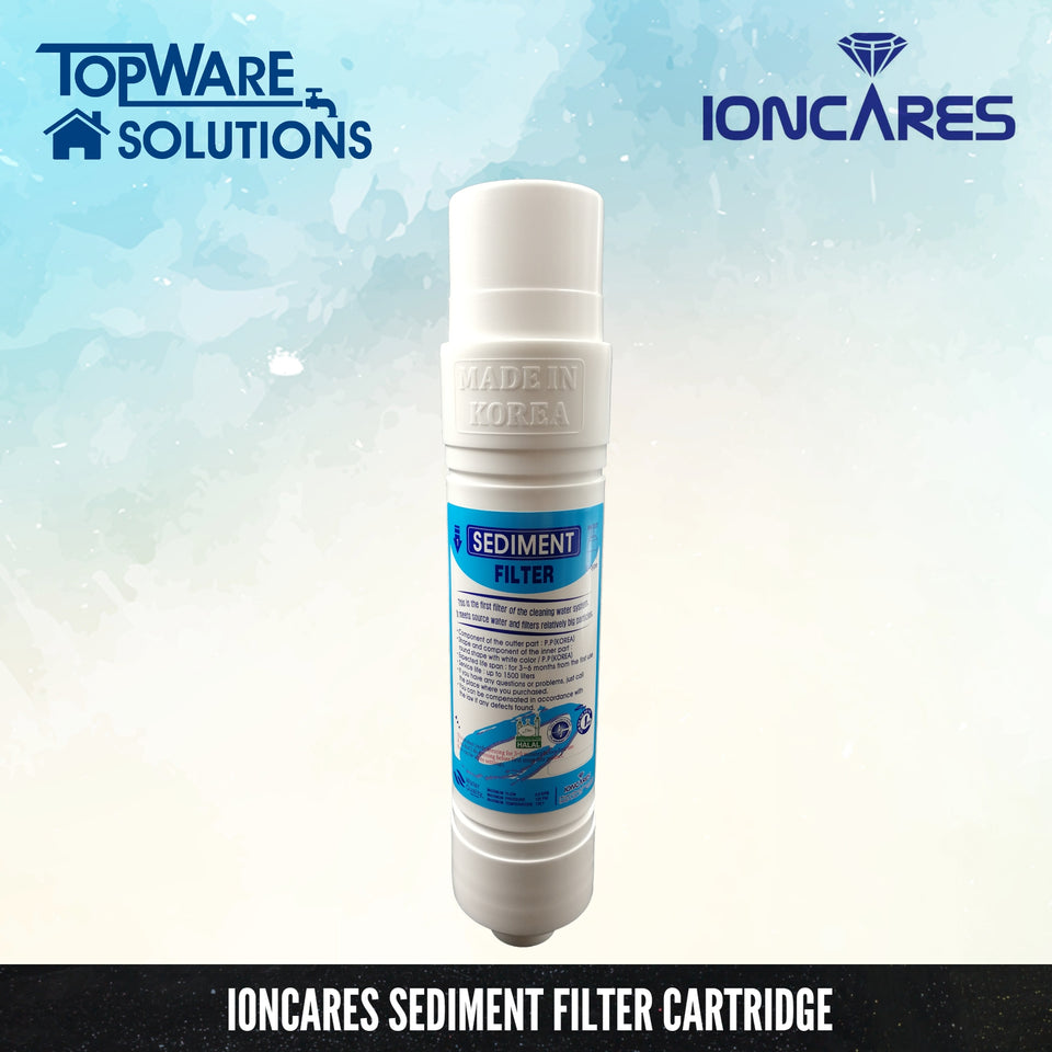 IONCARES 10" Korea Water Filter Replacement Cartridges Set ( Inline, U Type ) Water Purification System, Water Filters, IONCARES - Topware Solutions