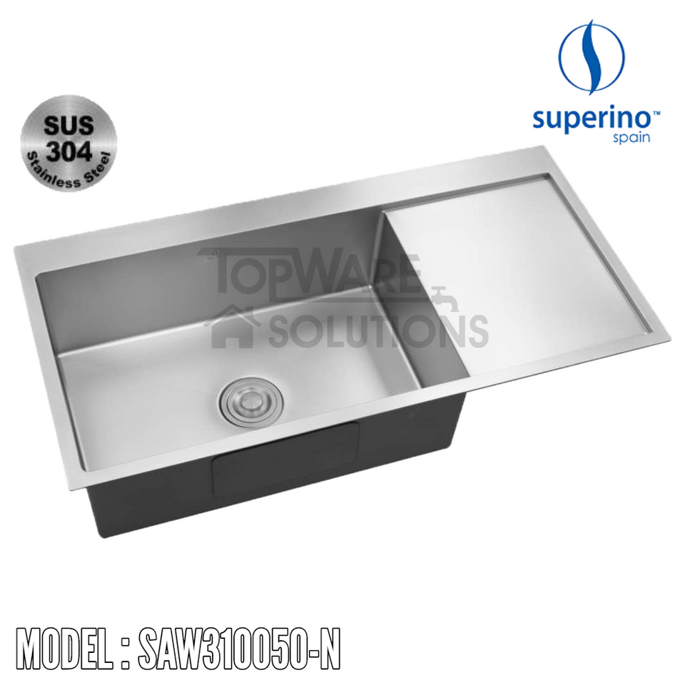SUPERINO SUS304 Stainless Steel NANO Sink SAW310050-N, Kitchen Sinks, SUPERINO - Topware Solutions