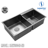 SUPERINO SUS304 Stainless Steel NANO BLACK Sink SAW39048-NB, Kitchen Sinks, SUPERINO - Topware Solutions