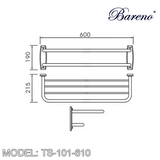 BARENO PLUS Towel Bar TS-101-610, Bathroom Accessories, BARENO PLUS - Topware Solutions